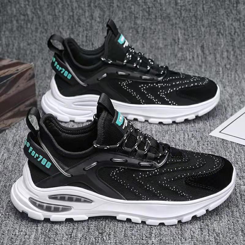 Męskie buty wiosna i jesień nowe buty do biegania tkane metodą flyknit oddychające poduszka powietrzna buty sportowe siatka męskie buty codzienne