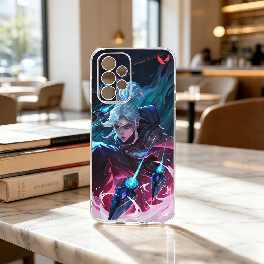 V-alorant J-Jett Game  Phone Case For Samsung S25,S24,S21,S22,S23,S30,Ultra,S20,Plus,Fe Transparent Cover