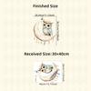 Watercolor Cute Owl Crescent Moon Healing Wall Sticker for Bedroom Bedside Warm Home Decor