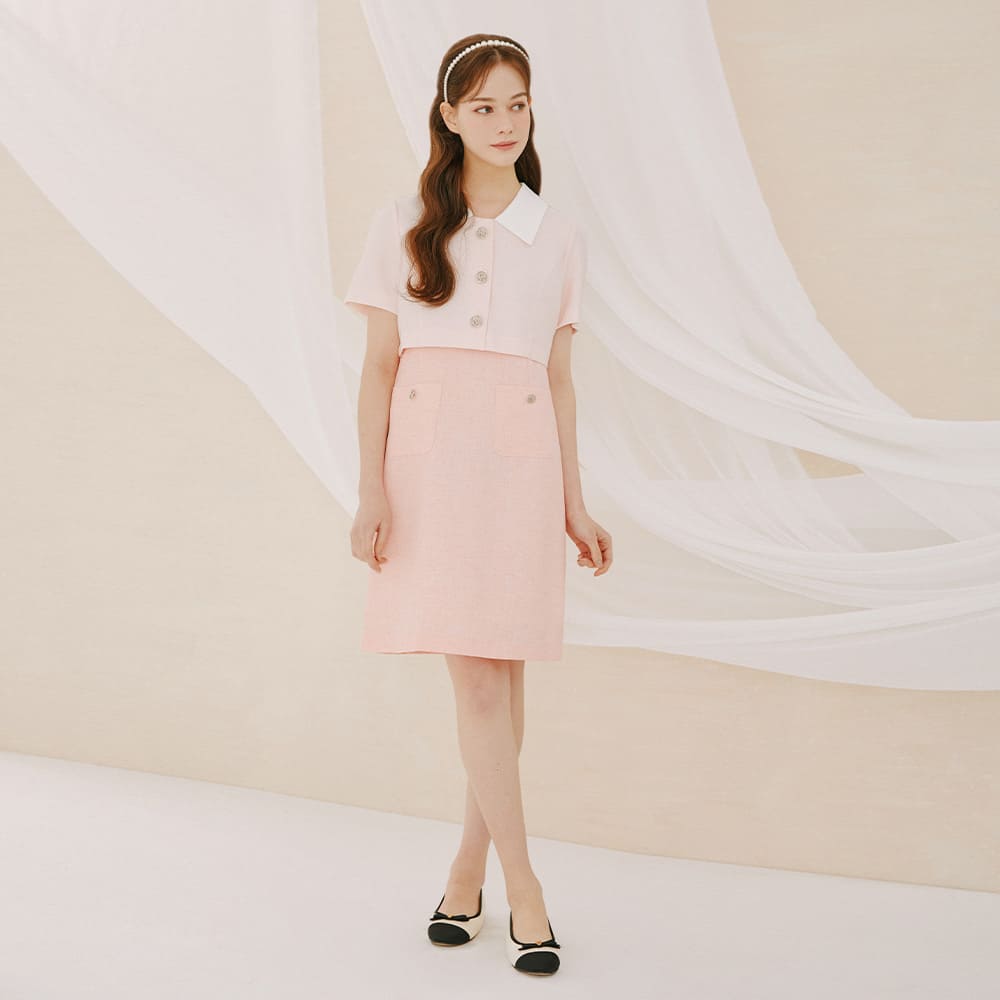 SOUP Mixed Color Tweed Dress (Sa5Opf2)