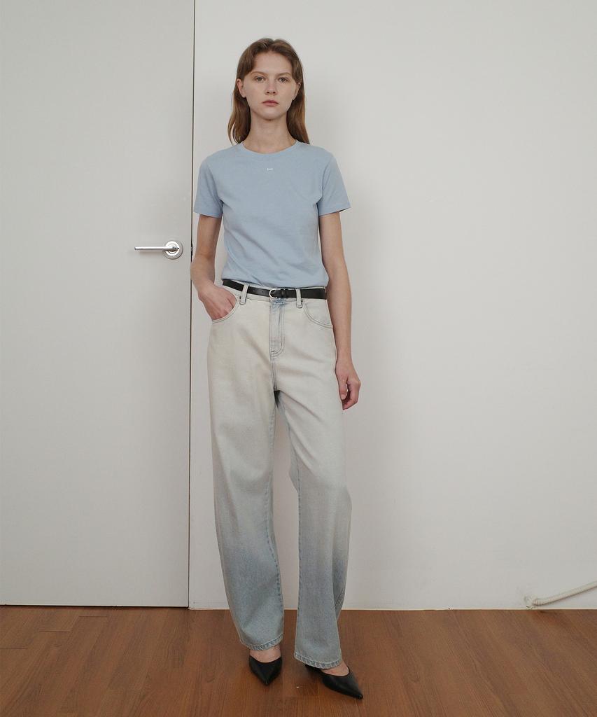 EN OR Basic Enor Crop T-Shirt - Blue