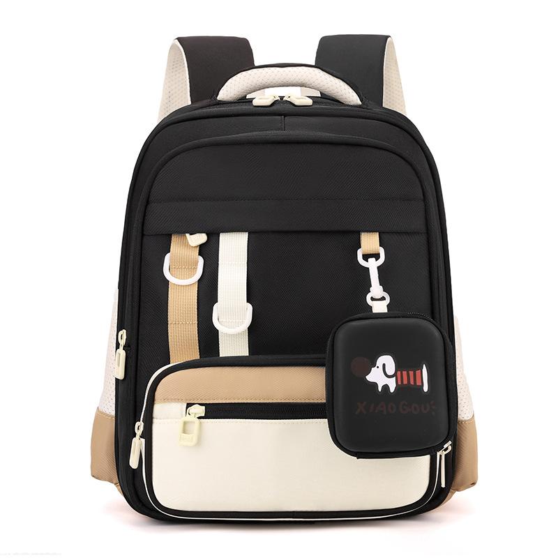 Junior high school student schoolbag third to sixth grade lightweight primary school girl high-value simple waterproof large-capacity backpack