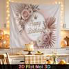 Party Backdrop Birthday Floral Pink Photo Booth Background Front Door Decor