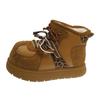 Low-top velvet warm ins Birkenstocks 22 winter new round head lace-up snow boots short boots.