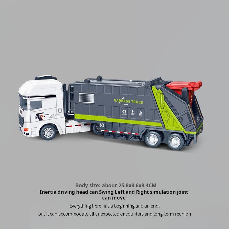 1/14 Children's Inertia Pull-Back Car Model Toy Engineering Car Model Fire Truck Model Car Boy Gift