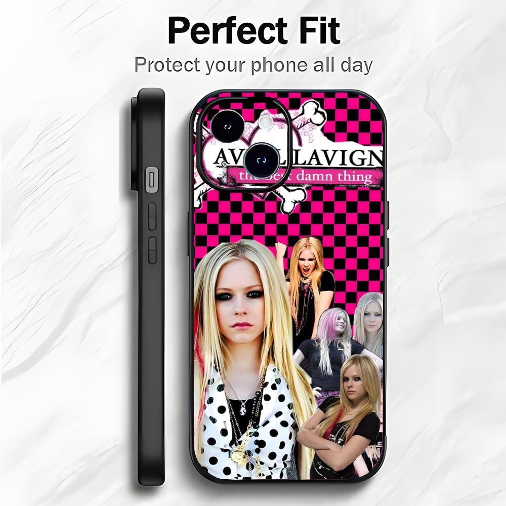 Custodia per Telefono Cantante Punk Pop A-Avril Ramona Lavigne Custodia per Telefono Imballaggio Morbido Leggera Per iPhone17 16 15 14 13ProMax