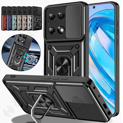 Ring Armor Shockproof Case for Xiaomi Redmi Note 13 Pro Plus 4G 5G Redmi Note 13 Pro Slide Camera Protector 360 PC Hard Cover