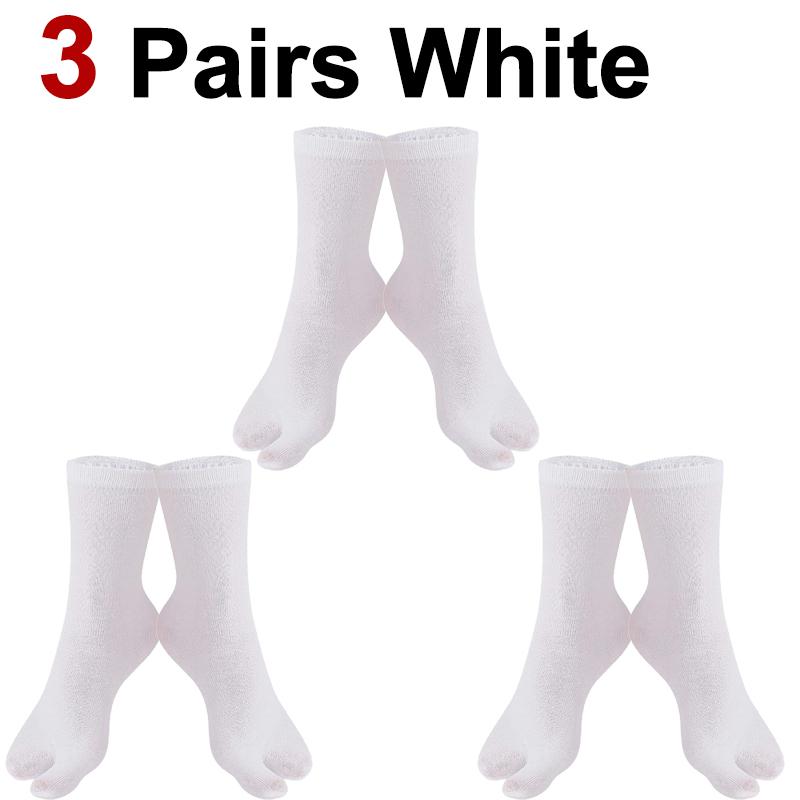 1/3 Pairs Neutral Split Toe Mid Tube Socks Stylish Design Sweat Wicking Breathable Soft Comfortable Couple Casual Socks