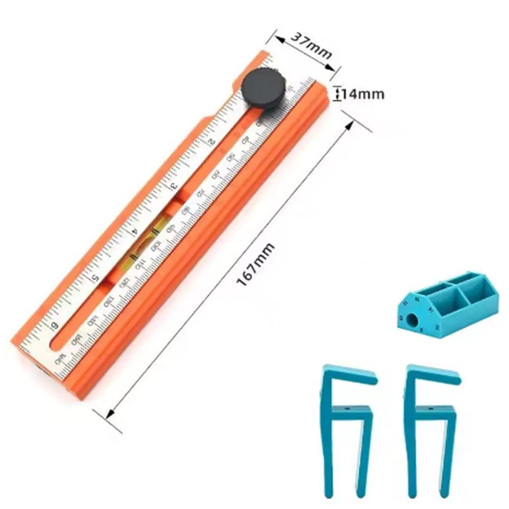 Mehrzweck-Falt-Tiefenmesslineal Mehrwinkelverstellbares Falt-Anreißlineal mit Skala Winkelmesser Werkzeuge