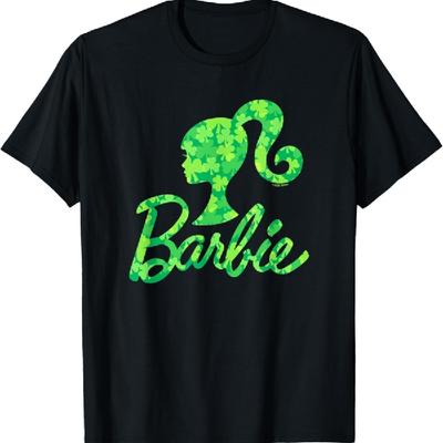 Barbie - Barbie Logo Shamrock Pattern T-Shirt