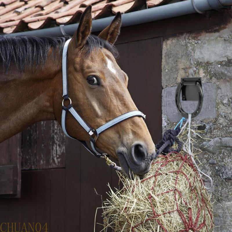 A1A2 2 Stück Massiver Metall-Pferde-Anbindering Pferdepflegezubehör für Außenzaun