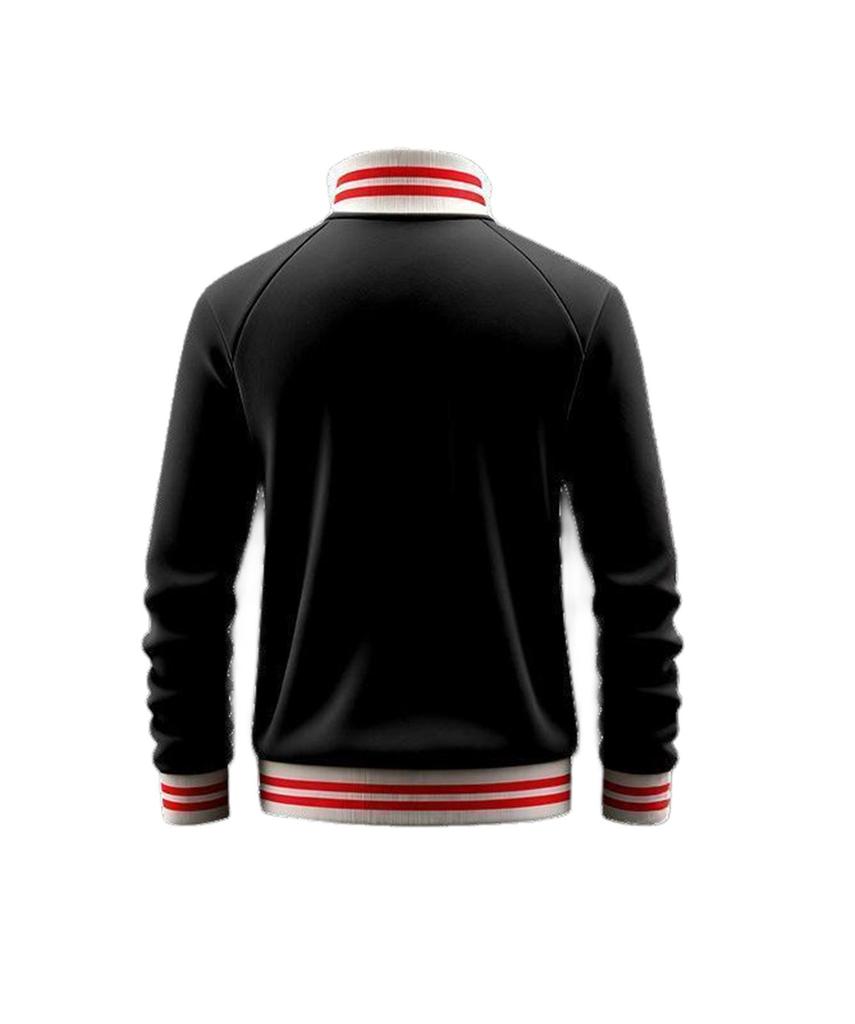 Męska codzienna sportowa kurtka z kołnierzem stojącym i wstążką - Kolekcja Jesień/Zima