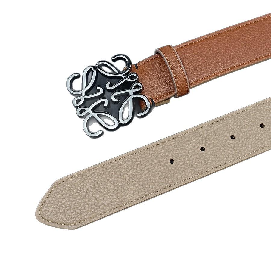 Loewe Glatte Schnalle Litschi-Prägung Herren Ledergürtel - Vielseitig, Modischer Influencer-Stil Auf Lager