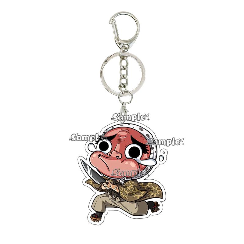 5cm Acrylic Anime Cartoon Kamado Nezuko Agatsuma Tanjiro Giyuu Q Version Keychain Game Character Backpack Pendant Charm Gift Toy