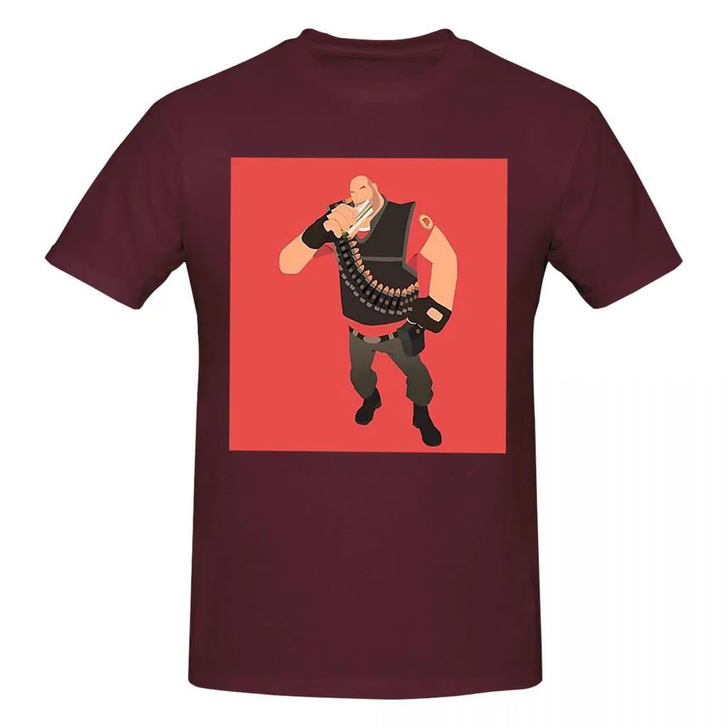 100 Cotton Team Fortress 2 Heavy Tshirt Unisexs Classic Oversized T Shirt Unisex Crew Neck Summer Shirts Tops S6xl