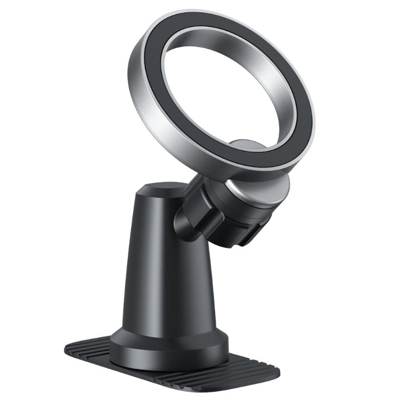 Car Phone Holder for Phone 16 15 14 Adjustable Car Dashboard Mount Cellphone Holder Adhesive Magnetic Stand серебряный
