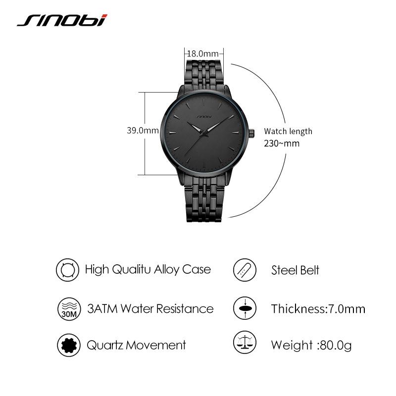 Men'S Watch Business Steel Belt Luminous Pointer Quartz Watch Waterproof Watch Men'S S9823G