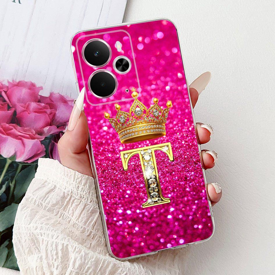 For Realme 14 5G Case RMX5075 Cover Cute Letters Soft Silicone Couple Phone Case For Realme 14 Pro Plus Funda Realme14 14T Coque