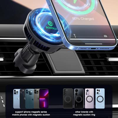 Magnetická bezdrátová nabíječka Chladící držák pro Iphone 14 Pro Max/samsung/huawei Quick Phone Bezdrátové nabíječky Držák do auta