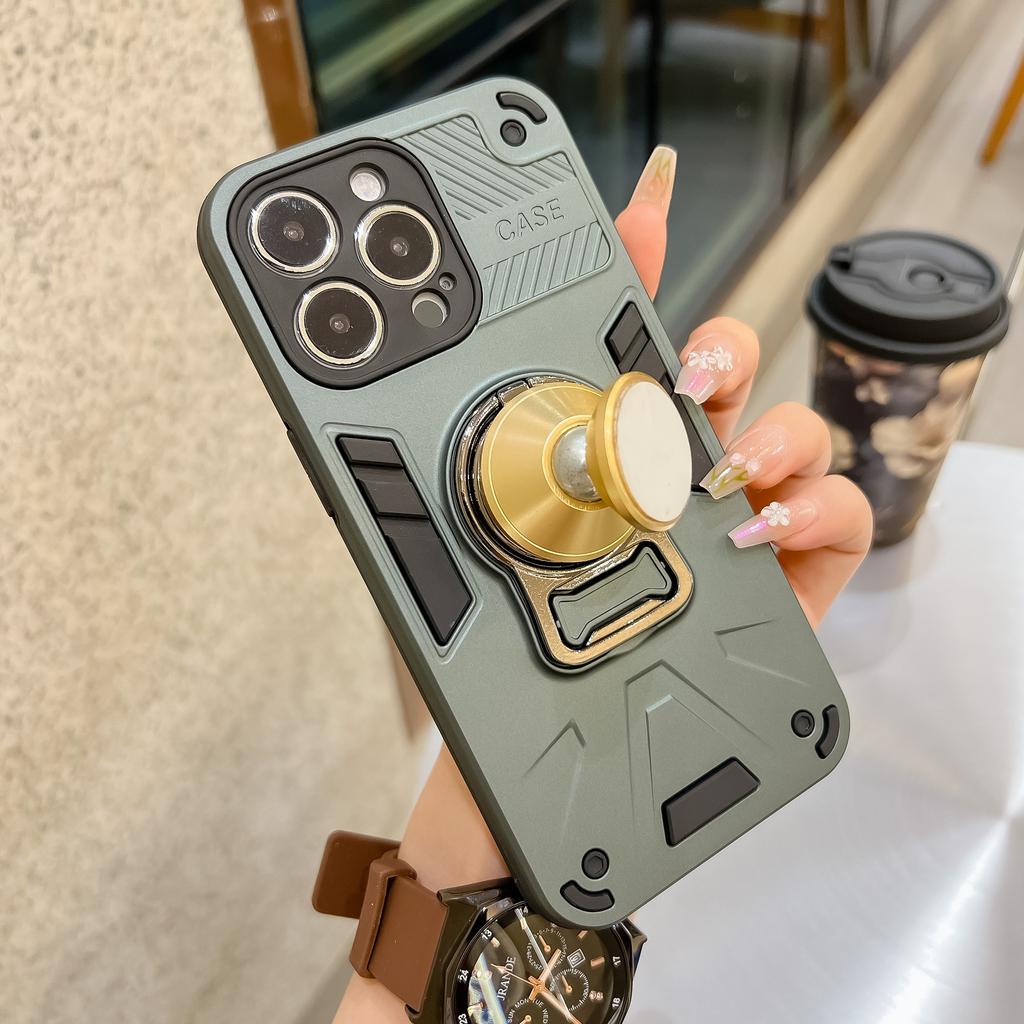 Suitable for IPhone16Pro Mobile Phone Case Magnetic Suction Apple 15/14 with Bracket Full-cover Anti-fall Protection Case