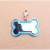 Medium Bone Zinc Alloy Dog Tag: Engravable Pet Collar Charm