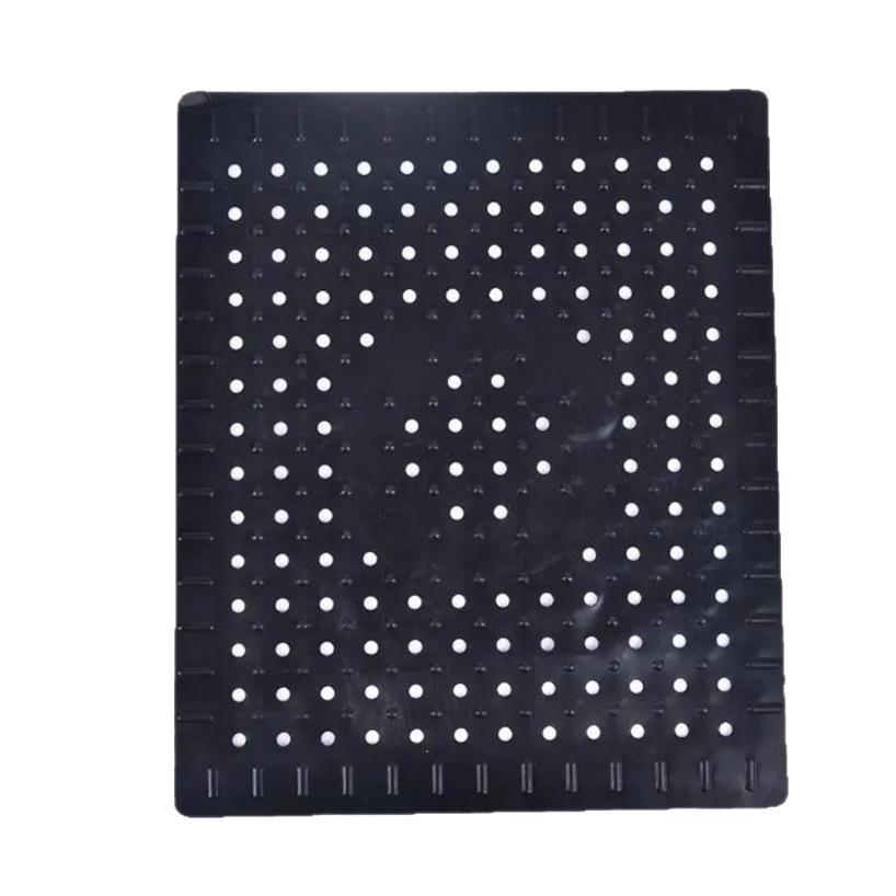 Black Rectangular Silicone Coaster & Draining Mat – Tableware & Washing-up Bowl Placemat
