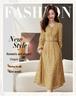 Floral V-Neck Long Sleeve Dress - Liu Yifei Inspired