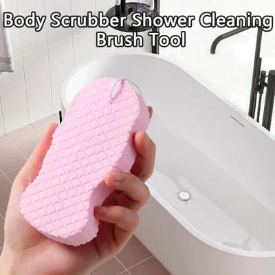 Baby Bath Sponge Fish Scale 3D Pattern Painless Super Soft Exfoliating Remove Dirt Skin Cleaner Body Scrubber Shower Cleaning Brush Tool Baby Supplies