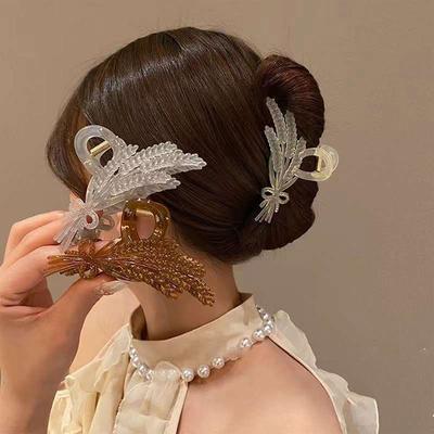 13Cm Large Jelly Color Clip Girl Hairpin Back Head Hairpin Plate Hair Shark Clip