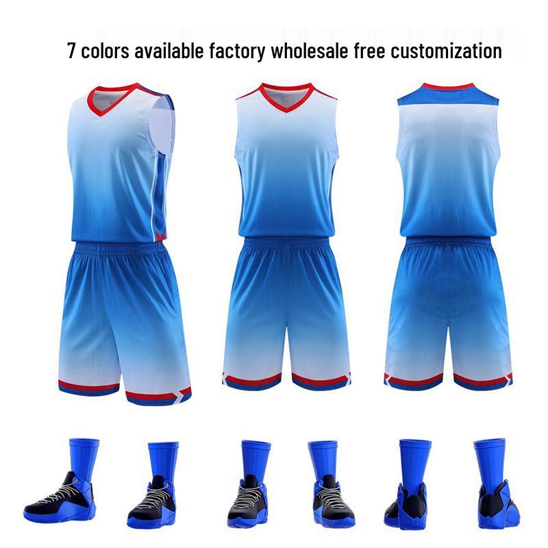 Customizable Men's and Women's Breathable Basketball Training Camp Jersey & Shorts Set