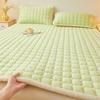 Milk Velvet Mattress Topper Warm Quilted Bed Sheet for Winter Warm Thin Tatami Mat Pad Mattress Protector Cover for Double Beds