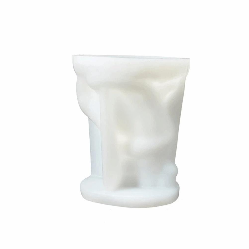 Cute Cloak Wolf Dog Mold Flexible Silicone Candle Mold Decorative 3D Wolf Mold Plaster Statues