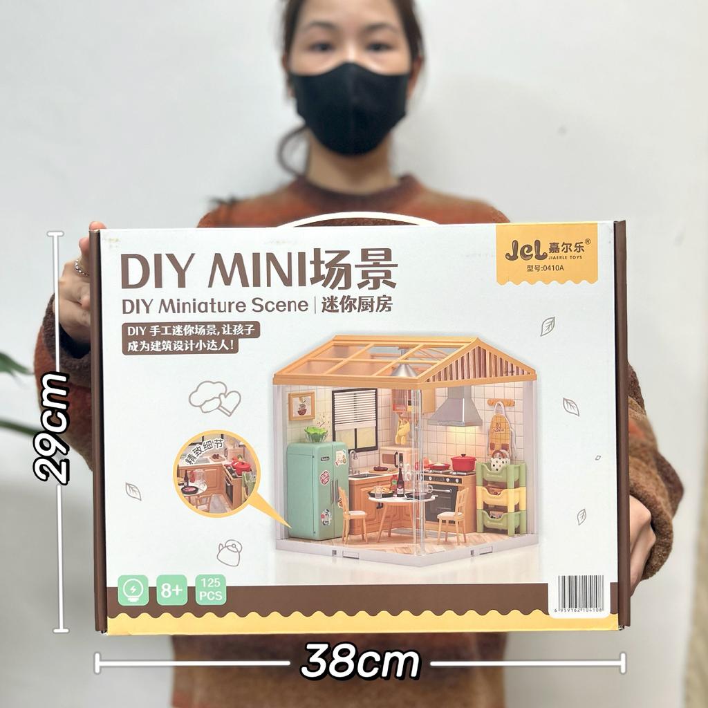 Girls Toys Miniature World Diy Bedroom Milk Tea Shop Assembles Handmade Building Model Toys Gift Box