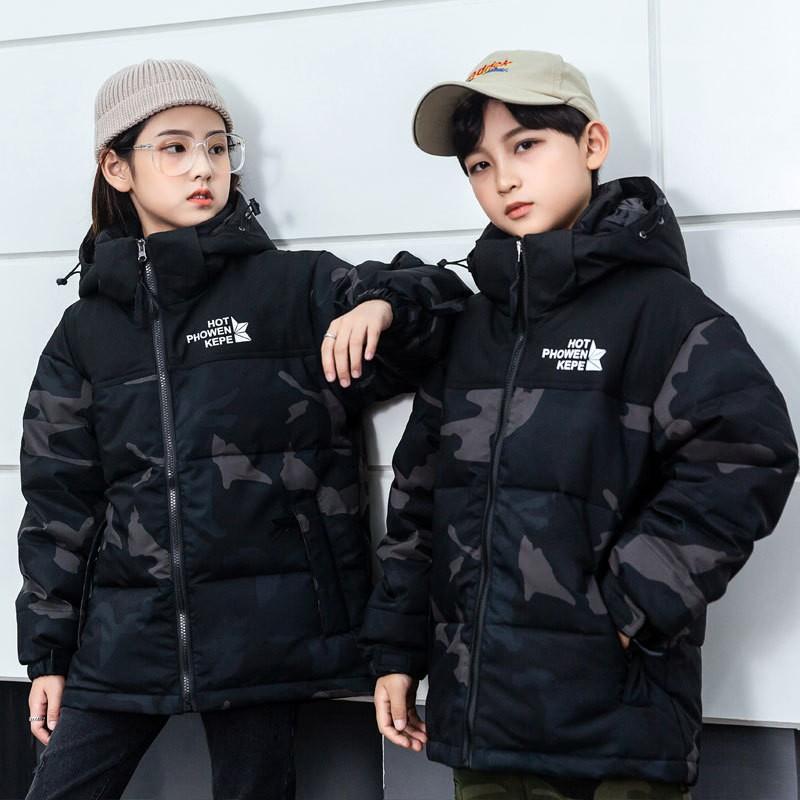 Kids Winter Down Jacket Boys Girls Thick Warm Puffer Coat 86-90% Duck 550 Fill Power