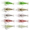 Luminous Soft Shrimp Bait with Hook - 5pcs, Simulated Small Grass Shrimp