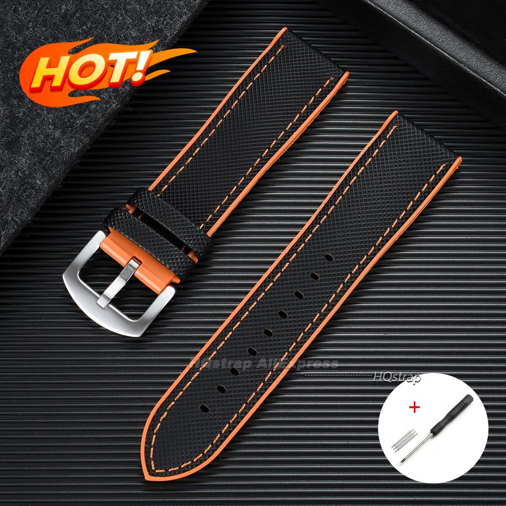 Premium TPU Rubber Nylon Sailcloth Hybrid Watch Strap 18mm 19mm 20mm 21mm 22mm 24mm for Casio for Seiko Band Waterproof Bracelet