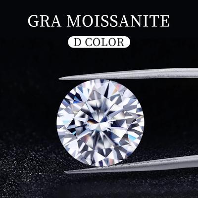 Charm Girls D Color Lab Grown Diamond Gifts Wedding VVS1 3EX GRA White Round Cut Party Women Moissanite Loose Stone