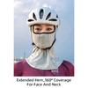 ROCKBROS Summer Cycling Face Mask Lightweight Breathable Cool Ice Silk Scarf With Glasses Holes Sunscreen Mask Cycling Headgear