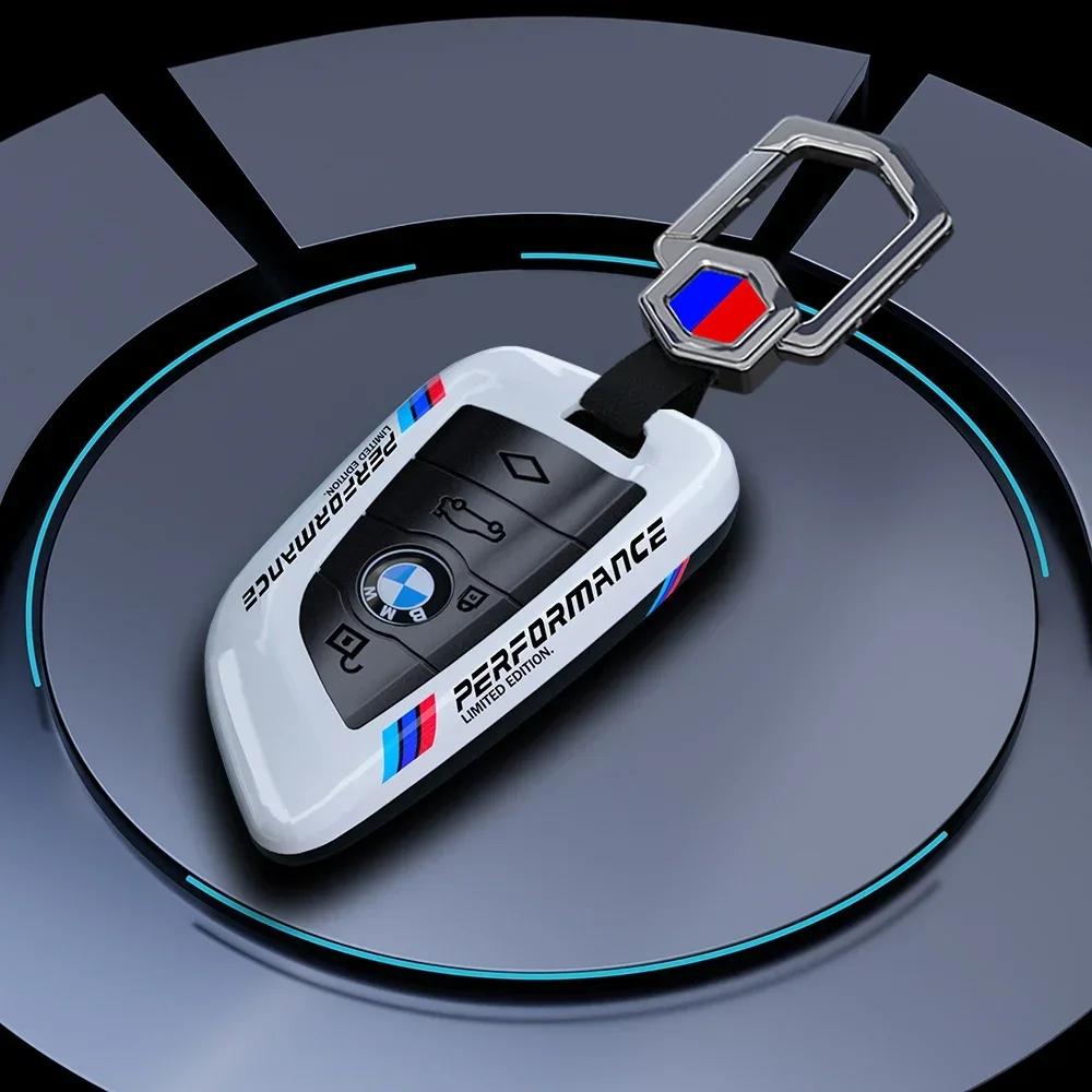 Pour BMW Housse de Clé de Voiture en Fibre de Carbone Coque Pour BMW G05 G07 F25 F15 F26 G01 G02 G06 G08 G14 G15 G16 F48 F39 F10 F30 Accessoire Auto