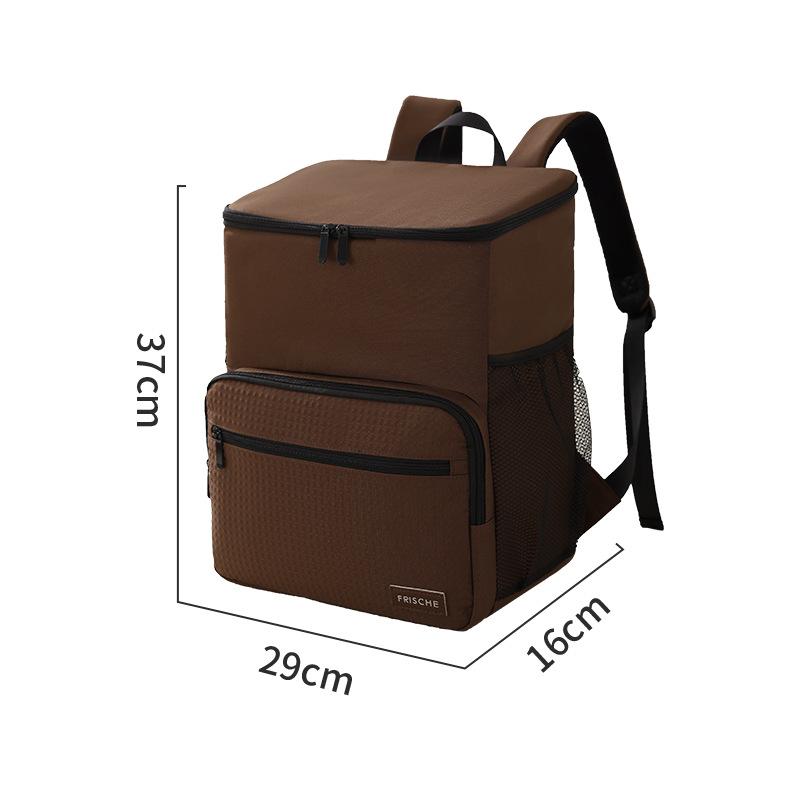 

652F Water Resistant Cooled Backpack Insulated and Leakproof Perfectly for Outdoor Beach Picnics and Camping Hiking коричневий
