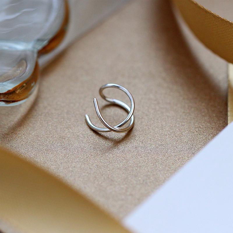 

Унисекс-серьги-клипсы с двойной линией без проколов