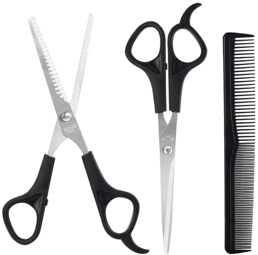 3pz Forbici da Parrucchiere Forbici da 6 Pollici per Tagliare Sfoltire Capelli Pettine Accessori da Barbiere Forbici da Parrucchiere per Salone