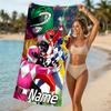 Customizable personalized beach towels Mighty Morphin Power Rangers themed designs.Suitable for the beach, yoga, sports;ideal as beach accessories