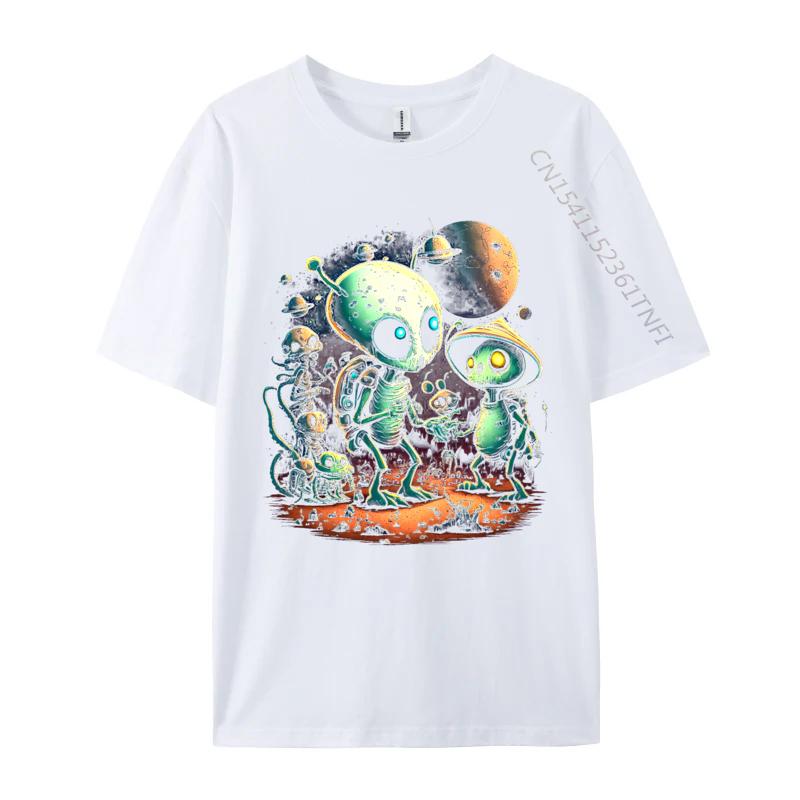 

Tops T Shirt Lovely Aliens Tshirt Autumn Cotton Fabric Men T Shirt Design Hip Hop Alien Vistors TShirt S