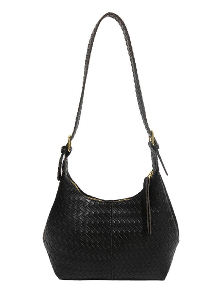 Cross2026 Women's Trendy Woven Tote: High-End, Versatile Single Shoulder Bag for Commuting and Style