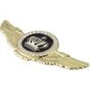 2pcs Wing Circular Crown Emblems,Crystal Diamond Crown Car Stickers Decals Decoration for All Car (Gold Black)