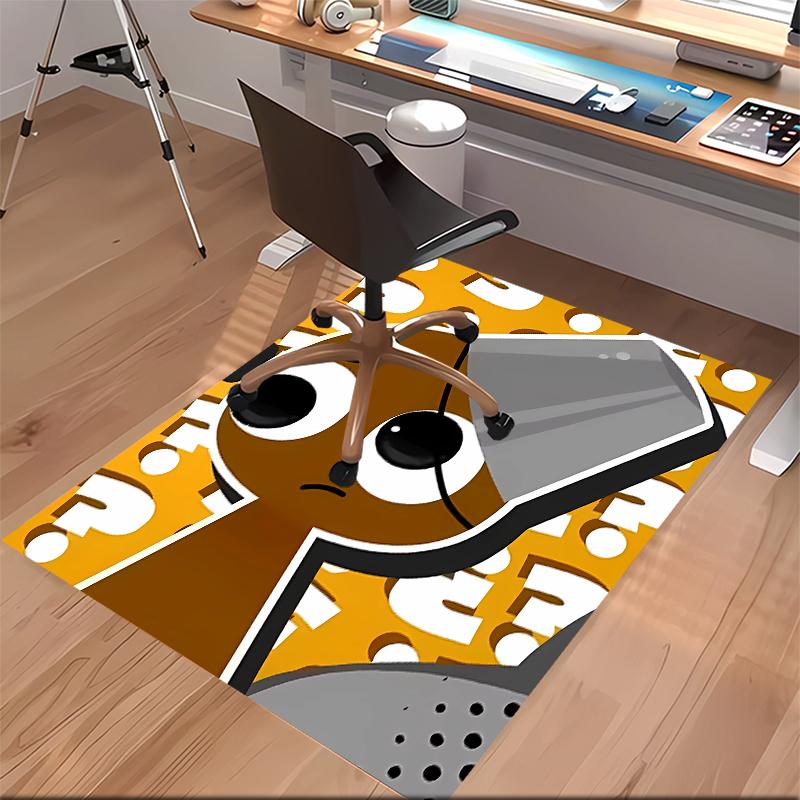 1pc Sprunki9 Print Area Rug - Soft, Washable Non-Slip Indoor Mat for Office Chairs, Living Room, Home Office Decorative Rug