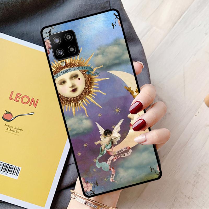 Sun And Moon Star For Samsung Galaxy A55 A35 A15 A22 A32 A52 A54 A34 A14 A53 A33 A56 A36 A26 A16 A05 A06 Case
