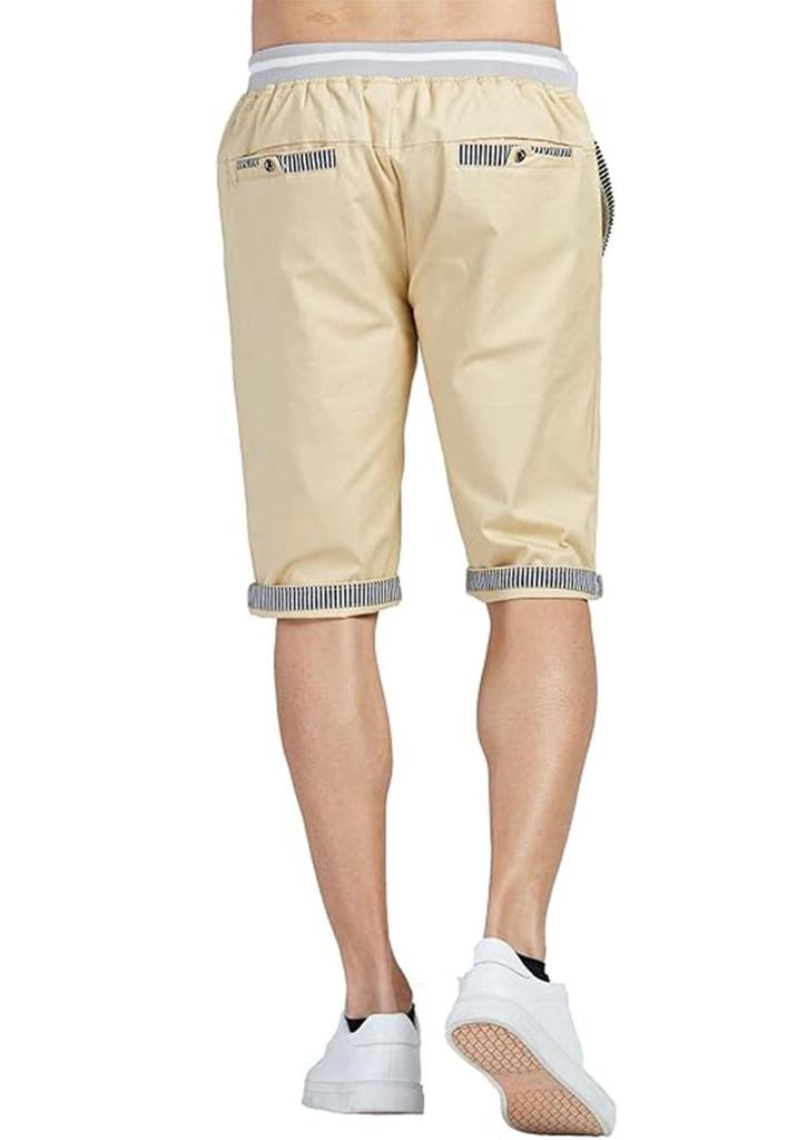 Men's Cotton Linen Breathable Workwear Shorts - Casual Summer Five-Point Mid-Length Beach Pants