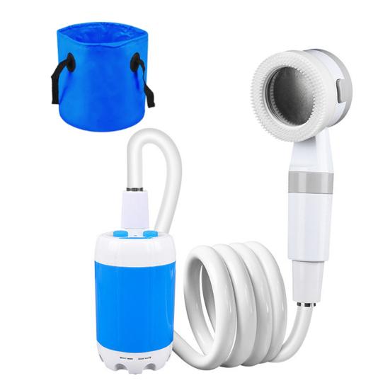 Portable Camping Shower USB Rechargeable Outdoor Hiking Camp Shower Pump Car Washing Pet Cleaning RV Traveling Electric Shower Head Sprayer